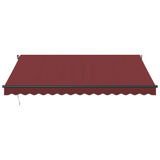 Manual Retractable Awning with LEDs Burgundy 400x300 cm