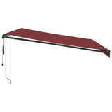 Automatic Retractable Awning Burgundy 450x300 cm