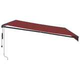 Automatic Retractable Awning Burgundy 500x300 cm