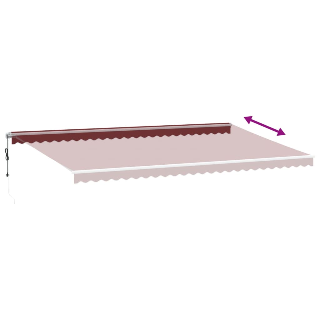 Automatic Retractable Awning Burgundy 600x300 cm