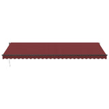 Automatic Retractable Awning with LEDs Burgundy 600x300 cm