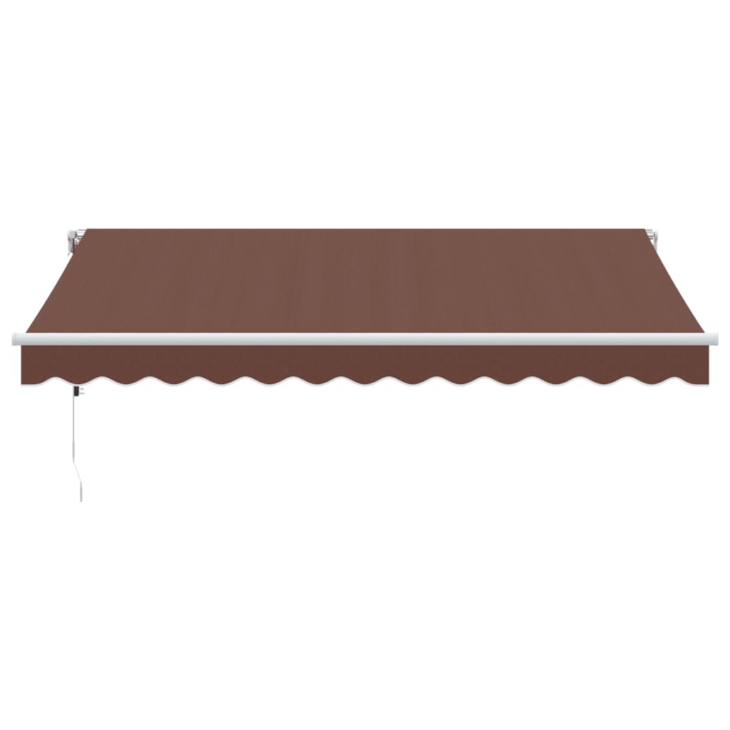 Automatic Retractable Awning Brown 350x250 cm