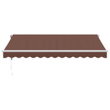 Automatic Retractable Awning Brown 350x250 cm