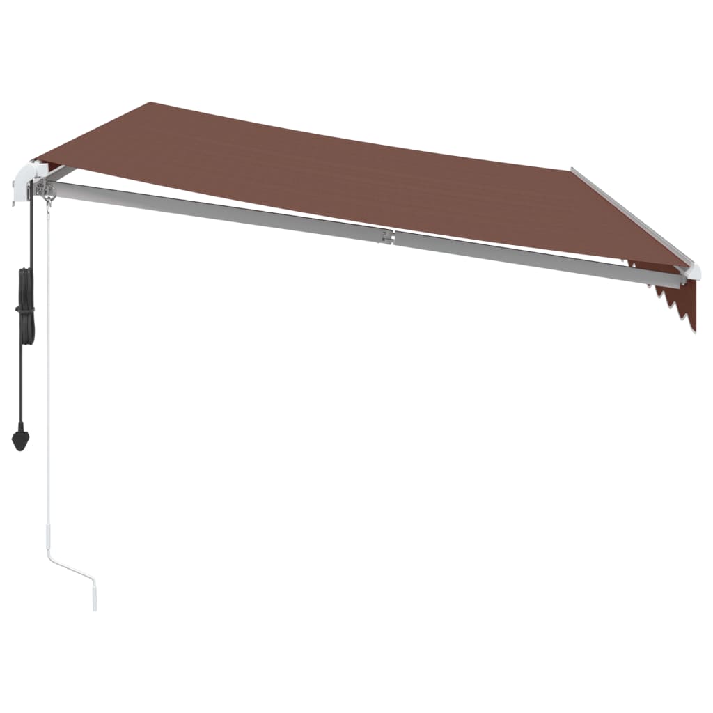 Automatic Retractable Awning Brown 350x250 cm