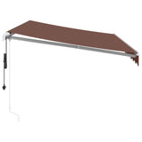 Automatic Retractable Awning Brown 350x250 cm