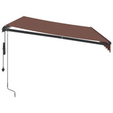 Automatic Retractable Awning Brown 350x250 cm