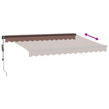 Automatic Retractable Awning Brown 350x250 cm