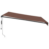 Automatic Retractable Awning Brown 400x300 cm