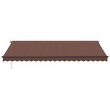 Manual Retractable Awning Brown 500x300 cm