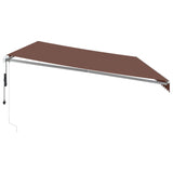 Automatic Retractable Awning Brown 600x300 cm