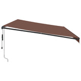 Automatic Retractable Awning Brown 600x300 cm