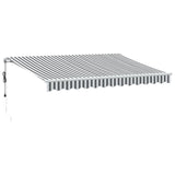 Automatic Retractable Awning Anthracite&White 350x250 cm