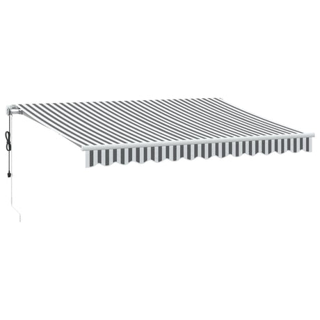 Automatic Retractable Awning Anthracite&White 350x250 cm
