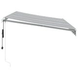 Automatic Retractable Awning Anthracite&White 350x250 cm