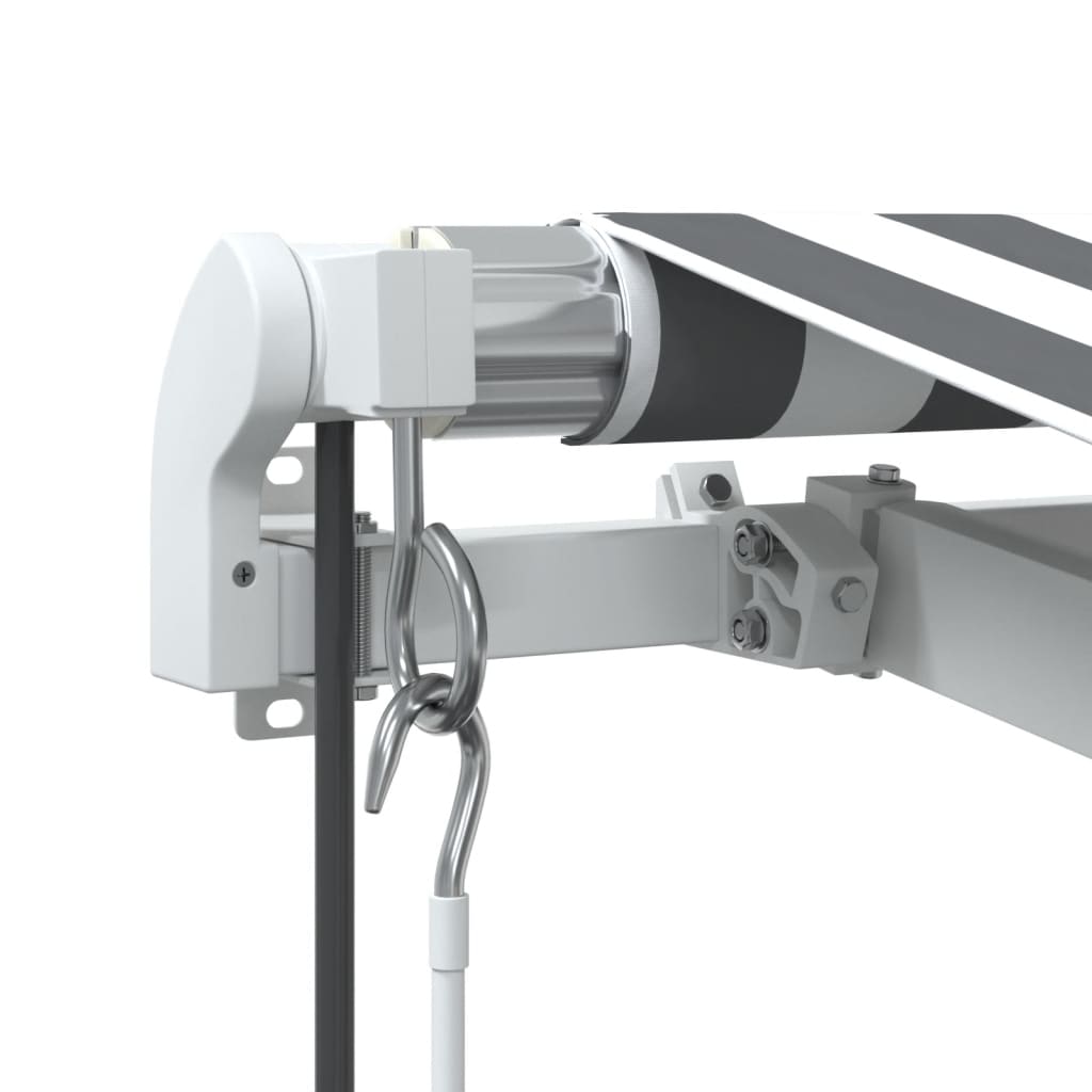 Automatic Retractable Awning Anthracite&White 350x250 cm