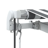 Automatic Retractable Awning Anthracite&White 350x250 cm
