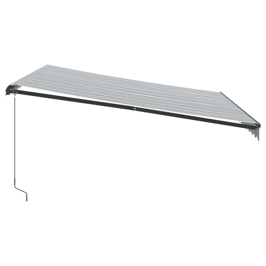 Manual Retractable Awning Anthracite and White 400x300 cm