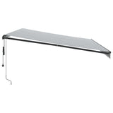 Automatic Retractable Awning Anthracite and White 500x300 cm