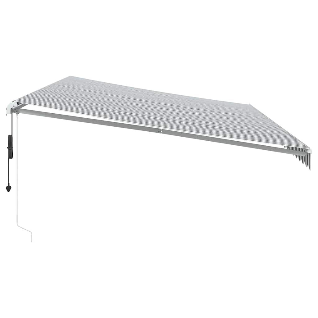 Automatic Retractable Awning Anthracite&White 600x300 cm