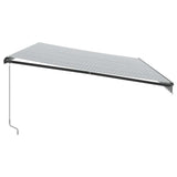 Manual Retractable Awning Anthracite and White 600x300 cm