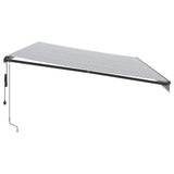 Automatic Retractable Awning Anthracite and White 600x300 cm