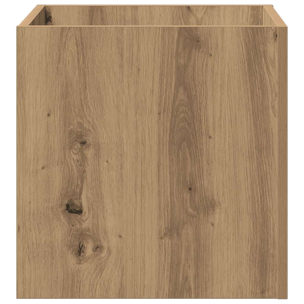 Planter Box Artisan Oak 40x40x40 cm Engineered Wood