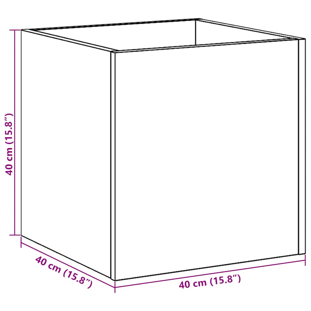 Planter Box Artisan Oak 40x40x40 cm Engineered Wood