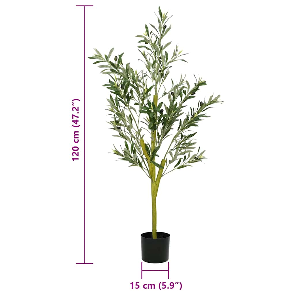 Artificial Olive Tree 450 Leaves 120 cm Green