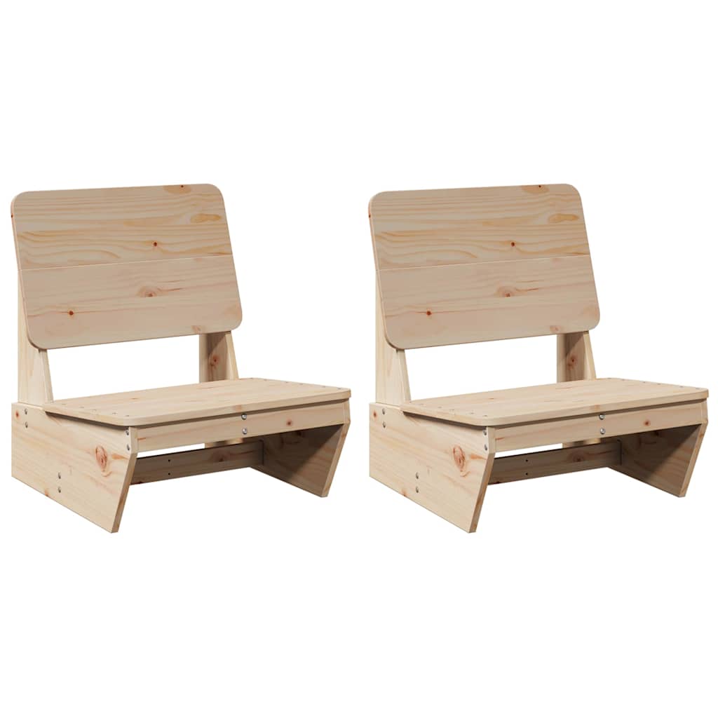 Garden Chairs 2 pcs 60x64x70.5 cm Solid Wood Pine