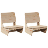 Garden Chairs 2 pcs 60x64x70.5 cm Solid Wood Pine