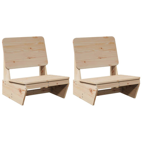 Garden Chairs 2 pcs 60x64x70.5 cm Solid Wood Pine