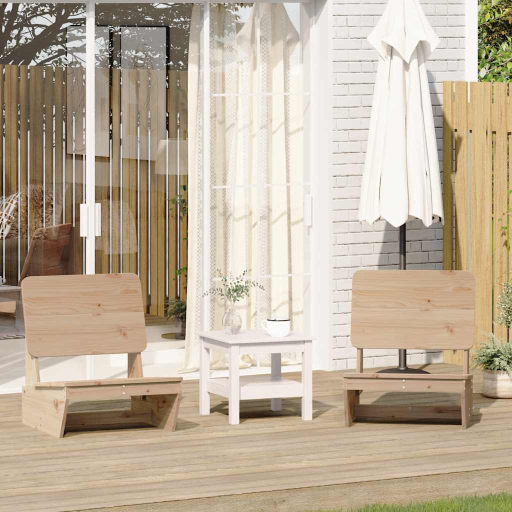 Garden Chairs 2 pcs 60x64x70.5 cm Solid Wood Pine