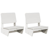 Garden Chairs 2 pcs White 60x64x70.5 cm Solid Wood Pine