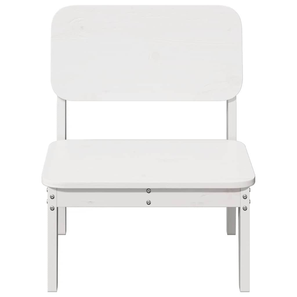 Garden Chair White 60x52.5x72 cm Solid Wood Pine