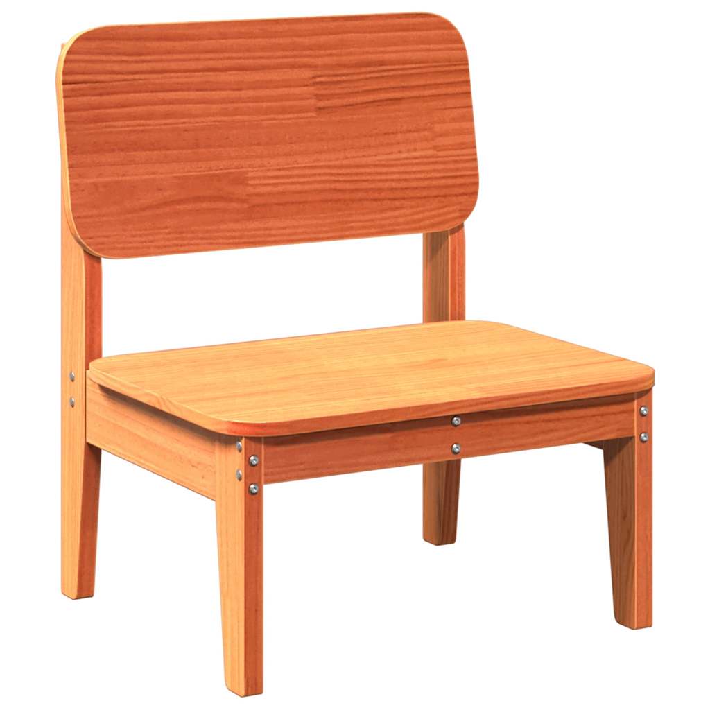 Garden Chair Wax Brown 60x52.5x72 cm Solid Wood Pine