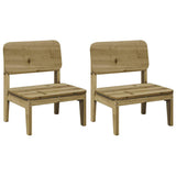 Garden Chairs 2 pcs 60x52.5x72 cm Impregnated Wood Pine