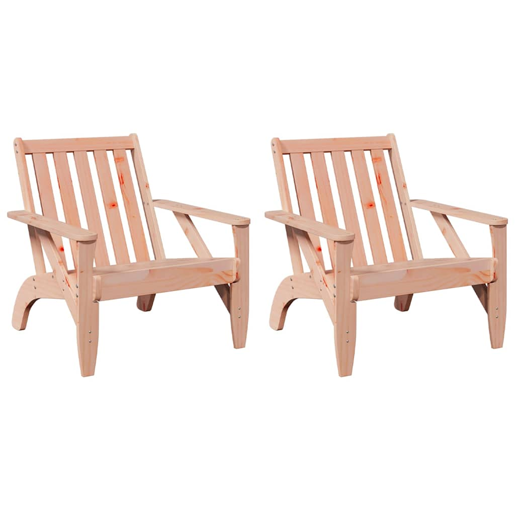 Garden Adirondack Chairs 2 pcs 75x77x77 cm Solid Wood Douglas