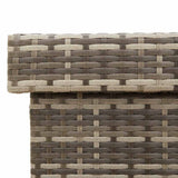 Garden Storage Box with Wheels Grey 110x55x73 cm Poly Rattan
