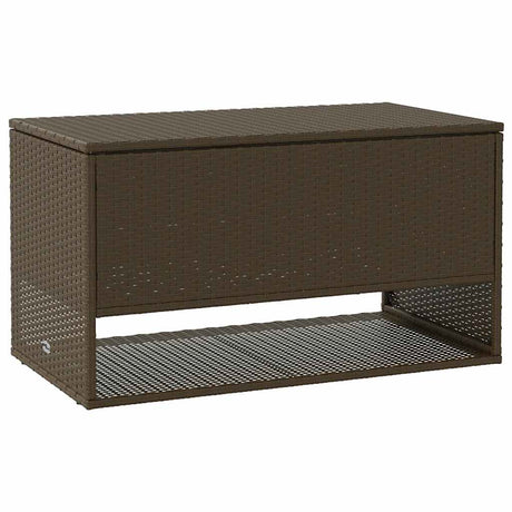 Outdoor Cushion Box Brown 100x55x55.5 cm Poly Rattan