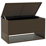 Outdoor Cushion Box Brown 100x55x55.5 cm Poly Rattan