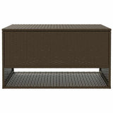 Outdoor Cushion Box Brown 100x55x55.5 cm Poly Rattan