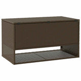 Outdoor Cushion Box Brown 100x55x55.5 cm Poly Rattan