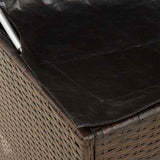 Outdoor Cushion Box Brown 100x55x55.5 cm Poly Rattan