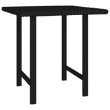 Garden Side Tables 3 pcs Black Poly Rattan