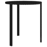 Garden Side Tables 3 pcs Black Poly Rattan