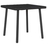 Garden Coffee Table Rectangular Black 40x40x37 cm Poly Rattan