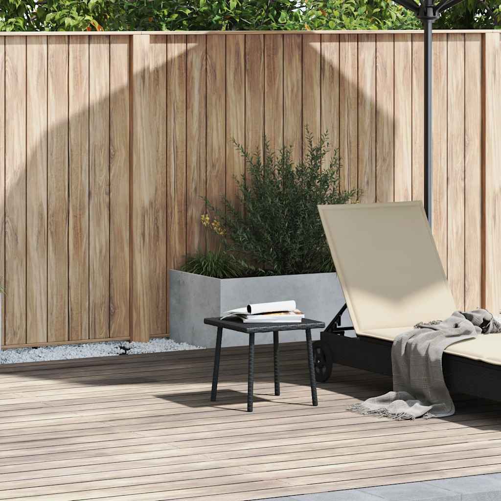Garden Coffee Table Rectangular Black 40x40x37 cm Poly Rattan