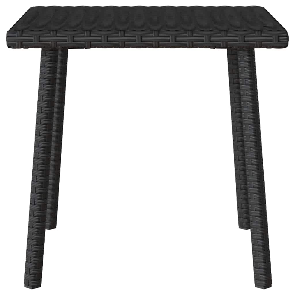 Garden Coffee Table Rectangular Black 40x40x37 cm Poly Rattan