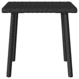 Garden Coffee Table Rectangular Black 40x40x37 cm Poly Rattan
