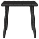 Garden Coffee Table Rectangular Black 40x40x37 cm Poly Rattan